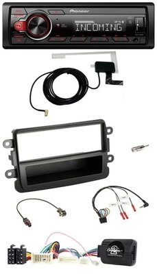 Pioneer USB Lenkrad DAB Bluetooth Autoradio für Dacia ab 2012 schwarz - Bild 1 von 4