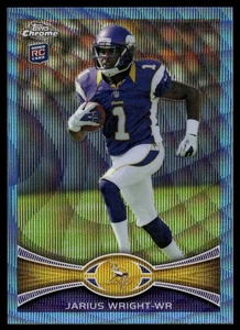 Refractores de onda azul cromado Topps 2012 #BW-203 Jarius Wright - Imagen 1 de 2