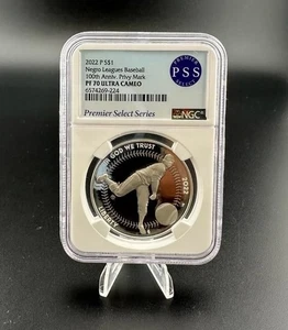 2022-P Negro Leagues Baseball 100 Anniv. Privy Mark NGC PF 70 PSS Premier Select - Picture 1 of 2