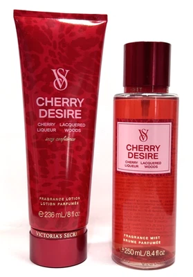 NEW VICTORIA'S SECRET CHERRY DESIRE SET FRAGRANCE LOTION + MIST SET - Image 1 of 4