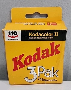 3 Pak Kodak Kodacolor II Color Print Film 24 Exposures 110 Cartridge (C110-24) - Picture 1 of 8