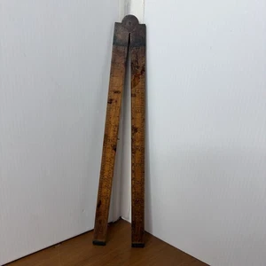 "Regla plegable antigua de madera y latón Stephens & Co 24""" - Imagen 1 de 24