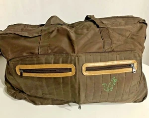 Vintage Nylon Compact Athletic Duffle Workout Gym Bag Nike Zipper Pull Alligator - Picture 1 of 12