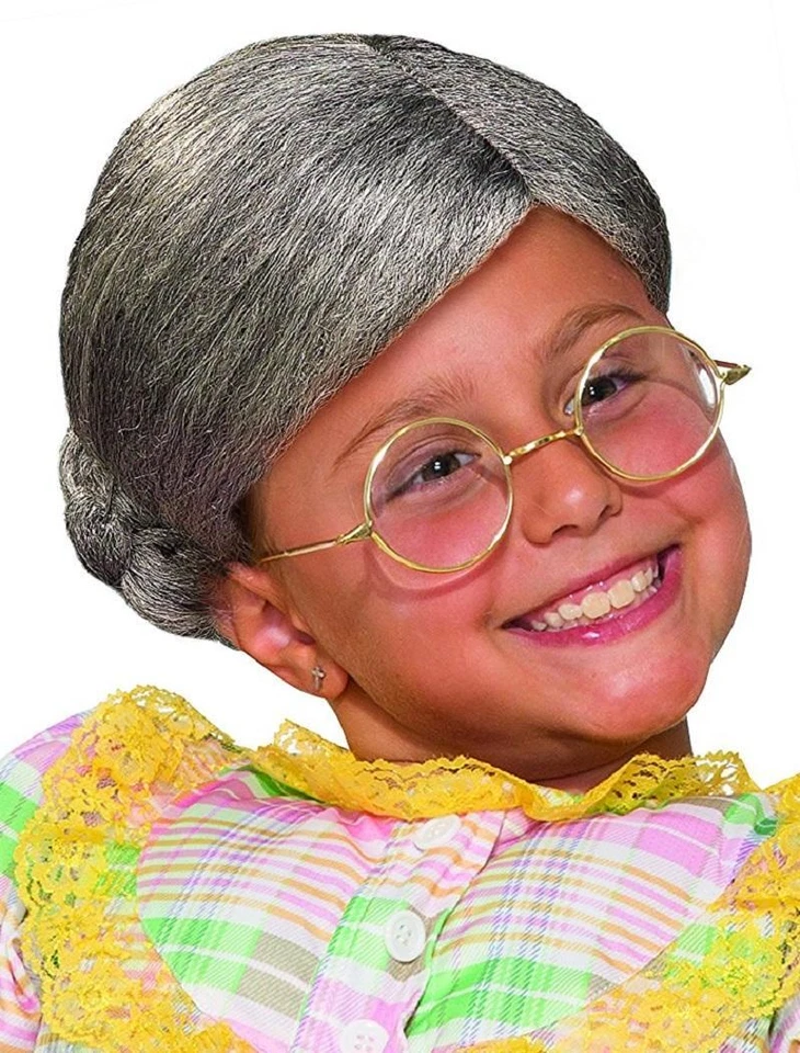 Peluca Vieja Dama Bollo Gris Mujer Abuela Vestido Elegante Halloween Disfraz Accesorio Foto 1 de 1