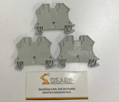 Allen Bradley 1492-J6 Lot of 3 Terminal Block Gray  - Image 1 of 4