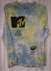 MTV T-Shirt Tye-Dye Logo Long Sleeve Size Small - Picture 1 of 10