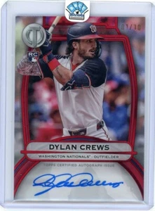 2025 Topps Tribute Dylan Crews Rookie Red Autogramm /10 Nationals - Bild 1 von 2