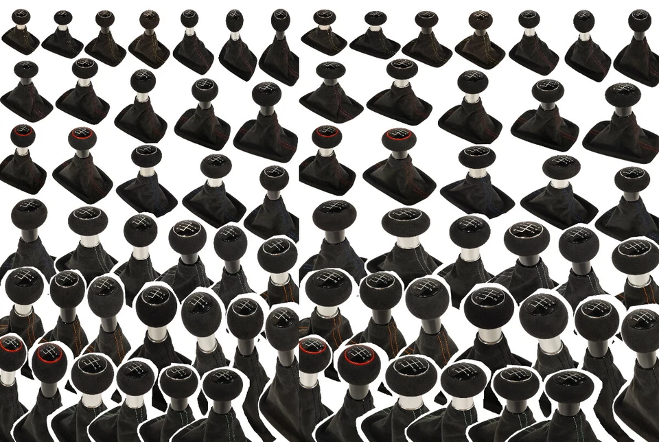 FÜR AUDI A4 B6 B7 ALU SCHALTKNAUF SCHALTSACK ALCANTARA  WÄHLBAR 5 GANG 6 GANG - Bild 1 von 1