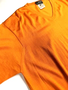 MAGLIONE GIANNI VERSACE COUTURE VINTAGE '95 SETA CASHMERE UOMO ARANCIONE A V LAVORATO A MAGLIA - Foto 1 di 16