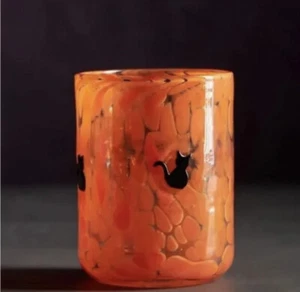 NEW Anthropologie Mystic Black Cat Halloween Juice Glass 17.25 OZ - Picture 1 of 6