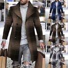 Trendy and Modern Button Overcoat Jacket for Men Lapel Casual Slim Windbreaker
