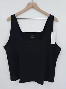 New Cozy Earth Womens Ultra-Soft Bamboo Stretch Knit Tank Top Size XXL 2XL Black - Picture 1 of 7