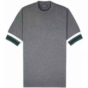 CAMISETA DE PUNTO FRED PERRY BOLD BUFF K9536 GRAFITO JASPEADO NUEVA CON ETIQUETAS TALLA S - Imagen 1 de 7