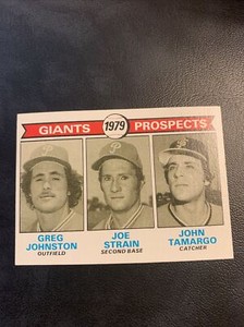 #26 Greg Johnston Joe Strain San Francisco Giants prospects￼   1979 Topps Cb15