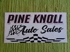 Vintage Pine Knoll Auto Sales Dealer License Plate Sanbornville Nh Tag