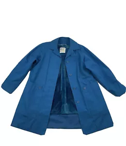 London Fog Women’s 10 Reg Blue Coat Jacket Button Removable Liner - Picture 1 of 12