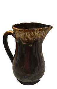 Roseville Brown Drip Pitcher 7.5" - EUC - Picture 1 of 3