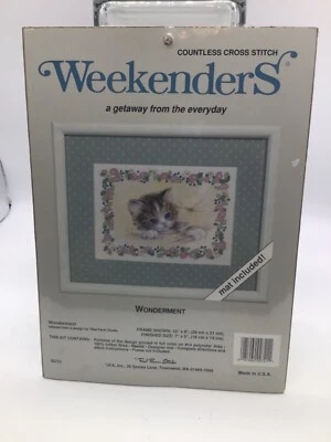  Kit de punto de cruz Weekenders~ "Maravilla"~Estera incluida~Sellada~7"×5"~ Totalmente nueva  Foto 1 de 3