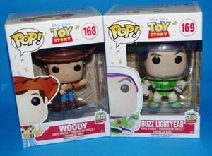 Funko Pop! PAQUETE Toy Story #168 Woody + #169 Buzz abovedado lanzamiento 2015 + Prot - Imagen 1 de 6