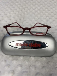 Marie Claire 952 465 Eyeglasses Frame France 47-18 Red/White Plastic New Paris - Picture 1 of 4