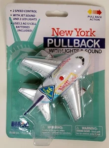 Daron New York Pullback Airplane Toy with Lights and Sound 190906 TT60303R NIB - Picture 1 of 3