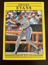 1991 Fleer Update DWIGHT EVANS Card #U-2 Baltimore Orioles MINT!