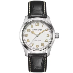 New Hamilton Khaki Field Murph 38MM White Dial Leather Men's Watch H70405710 - Picture 1 of 5