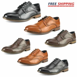 Boys Big Kids Youth Oxford Shoes Lace up Formal Dress Shoes Wedding Shoes Party - Picture 1 of 43
