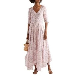 Loveshackfancy Larissa silk blend floral maxi dress 10 - Picture 1 of 8