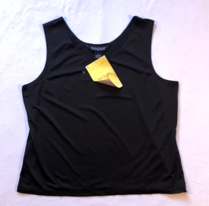 Dialogue Womens Tank Top Sz XL Black Scoop Neck Easy Care Travel NWT - Picture 1 of 10