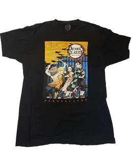 Demon Slayer: Kimetsu No Yaiba Group Poster Black T-Shirt Size L - Picture 1 of 7