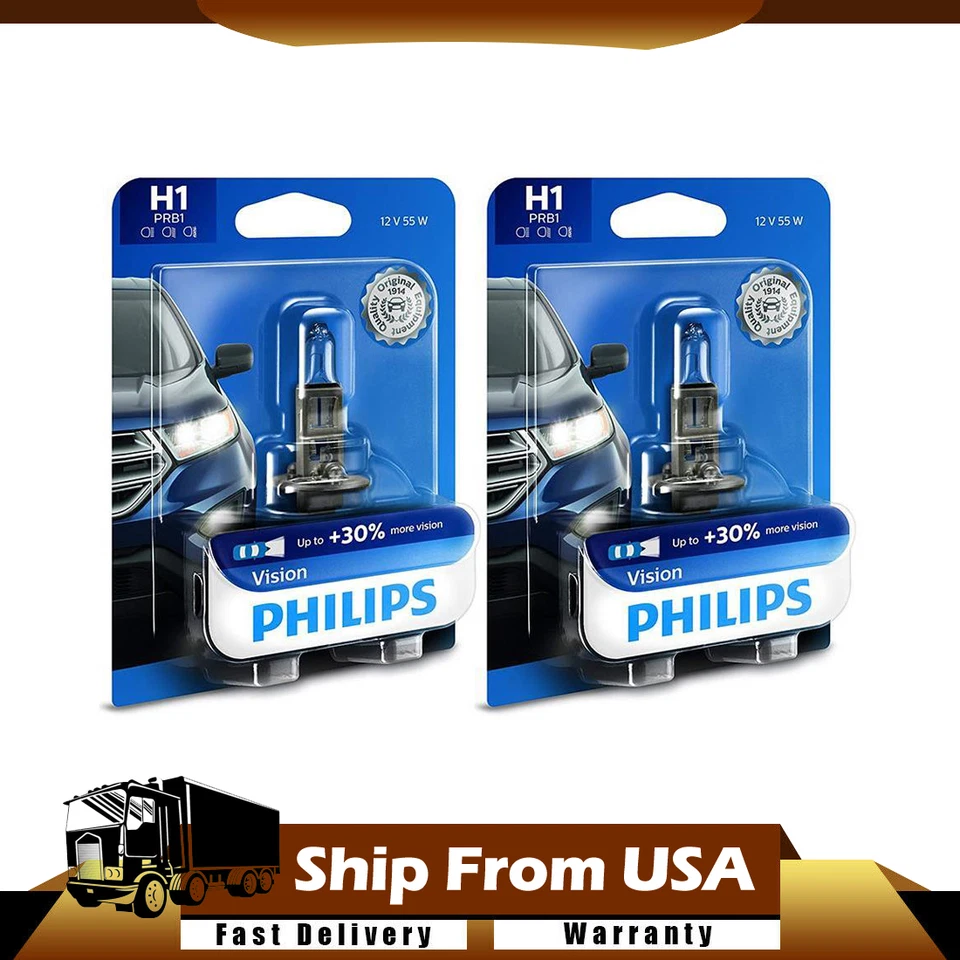 H1 Philips 55W Juego de 2 bombillas de faros haz alto/bajo para Acura RSX 2002-2004 Foto 1 de 4