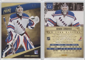 2011-12 Panini Prime Gold /5 Henrik Lundqvist #61 HOF