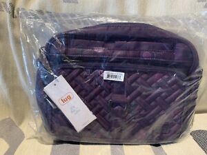Lug Carousel XL Crossbody Bag Purple Floral Print Purse NWT