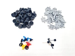 Lego Reifen Räder Achsen Aufhängung Lenkräder Schaltknüppel für 5  Autos City - Bild 1 von 6