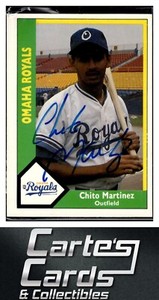 Chito Martinez 1990 CMC #188  Omaha Royals TTM/IP Signed Autographed