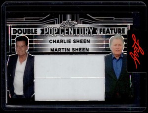 2023 Leaf Pop Century Proof Double Feature Black Charlie Sheen Martin Sheen 1/1