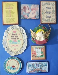 Vintage 8 Pc Lot Inspiritual Magnets Cross Pocket Russ Sonrise Figi Acme Angel - Picture 1 of 2