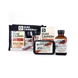 Duke Cannon Big Bourbon Beard Kit: Balm Oil Soap Premium Grooming Gift Men - Picture 1 of 6