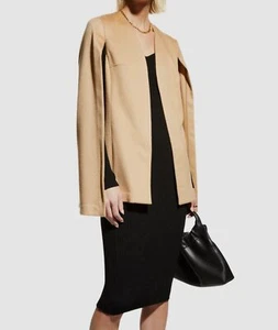 $1495 Sofia Cashmere Women's Brown Cashmere Swing Vest Cape Size Small - Picture 1 of 5