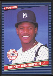 1986 Leaf Rickey Henderson #37 New York Yankees Hall of Fame