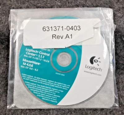 Logitech MouseWare 9.79, 4.0.6, 9.73.1 Control Center 1.1.1 Software CD (C16B5) - Image 1 of 4
