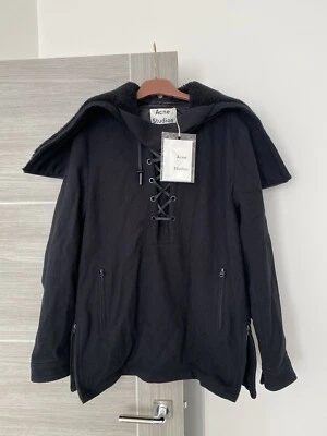 BNWT ACNE STUDIOS Moon Lambswool with real shearling split hoodie jacket S M - Image 1 of 4