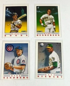 1991 Fleer Pro-visions insert set * Cards 1-4* Henderson/Bonds/ Sandberg - Picture 1 of 1