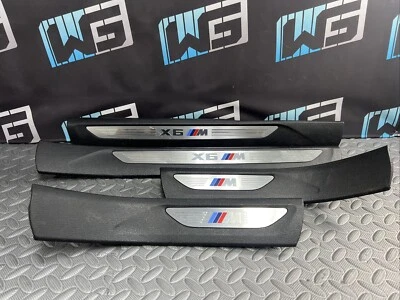 ⭐ BMW X6 X6M F86 2015-2019 UMBRAL PUERTA DELANTERA TRASERA PISO PASO M LOGOTIPO PLACA RASGUÑO Foto 1 de 4