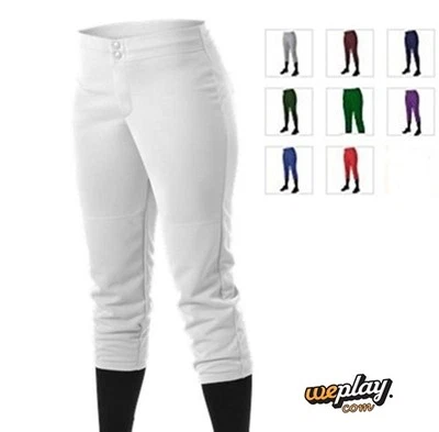Alleson Mid-Calf Womens Girls Fastpitch Elastic Waist Softball Pants 605PLW NEW