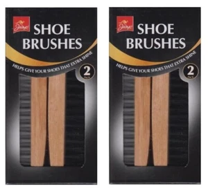2 x Jump Set Of 2 Shoe Boot Cleaning Brushes For Leather Shoes Gives Extra Shine - Picture 1 of 1