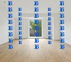 16th Anniversary Birthday Hanging String Foil Banner Door Party Wall Decorations