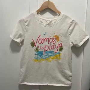 Lauren Conrad Size Medium Vamos a al playa 100% Cotton - Picture 1 of 6