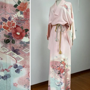 【Como Nuevo】kimono antiguo, kimono japonés, bata kimono, patrón floral, kimono - Imagen 1 de 18